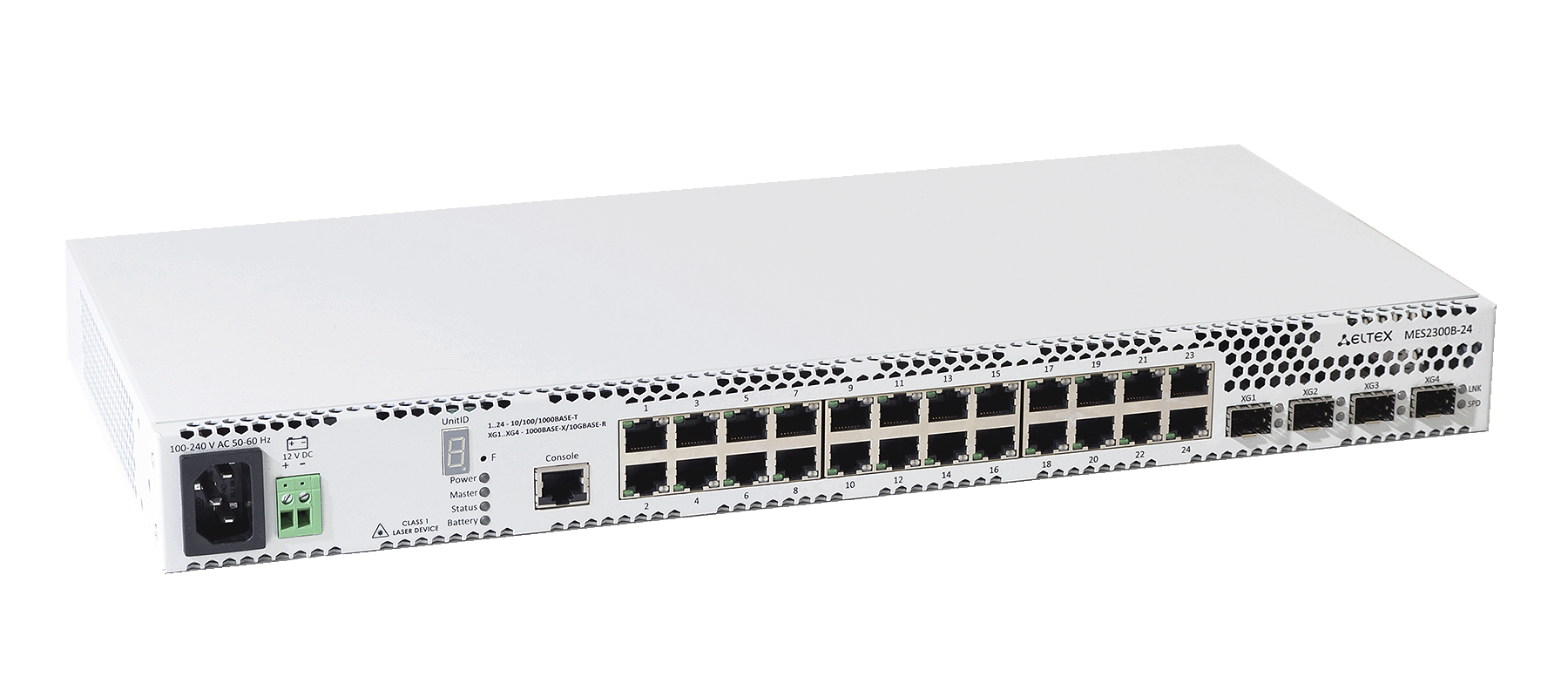 Ethernet-коммутатор MES2348B, 48x1G RJ45 + 4x10G SFP+, L3, 220V AC/12V DC