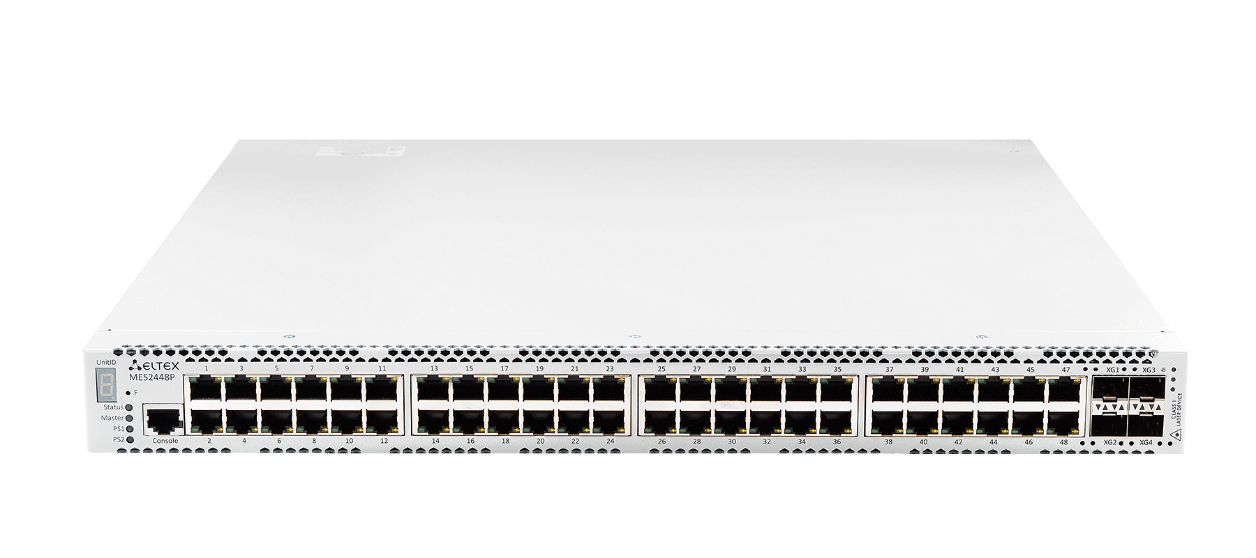 Ethernet-коммутатор MES2448P, 48xPoE/PoE+ (1G) + 4x1G/10G SFP+, L3, модульная система питания